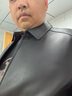 柒牌（SEVEN）柒牌【綿羊皮/可拆卸內膽】真皮皮衣男士秋冬25新款商務(wù)休閑外套 黑色 3XL 曬單實(shí)拍圖