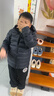 特步兒童【云朵系列】羽絨服秋季男女童小中大童保暖鎖溫輕柔舒適外套 丹青黑-絨子含量85% 165 充絨量73g 曬單實(shí)拍圖