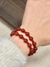 梵哲詩(shī)趙露思同款紅瑪瑙手串女生簡(jiǎn)約百搭玉髓圓珠許我耀眼許妍手串雙層 許妍同款手串 手圍15~16cm 曬單實(shí)拍圖