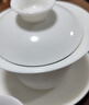 京東京造 茶杯茶具 羊脂玉陶瓷功夫茶具三才蓋碗馬蹄杯主人杯禮盒150ml 曬單實(shí)拍圖