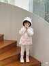 戴維貝拉（DAVE＆BELLA）2025秋季新款女童拼接連衣裙女寶寶童裙小童裙子洋氣兒童公主裙 愛(ài)心印花【現貨】 90 cm（建議身高80-90cm） 曬單實(shí)拍圖