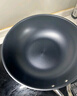 三禾炒鍋無(wú)涂層鈦不粘鍋少油煙平底炒菜鍋爐灶通用磁爐純鈦無(wú)涂層32cm 曬單實(shí)拍圖