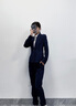 晨芙職業(yè)西裝女套裝氣質(zhì)英倫風(fēng)商務(wù)前臺面試正裝小西服外套工裝工作服 藍色外套+西褲 S 建議80-90斤 曬單實(shí)拍圖
