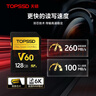 天碩（TOPSSD）V60專(zhuān)業(yè)相機存儲卡 雙排金手指 高速連拍 4K60視頻 讀260MB/s寫(xiě)100MB/s SD內存卡 v60sd卡 128G 曬單實(shí)拍圖