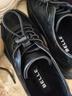 百麗厚底休閑皮鞋男鞋秋冬舒適真皮商務(wù)板鞋運動(dòng)鞋加絨A1685DM4 黑色-絨里 40 (250mm) 曬單實(shí)拍圖