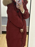 燕潯紅色連帽棉服女2025年新款冬季設計感加厚結婚羽絨棉衣棉襖中長(cháng)款 紅色 L -125-145斤 曬單實(shí)拍圖