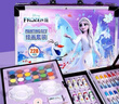 迪士尼（Disney）艾莎公主畫(huà)筆套裝女孩繪畫(huà)工具禮盒生日禮物兒童畫(huà)畫(huà)3-6歲4玩具愛(ài) 曬單實(shí)拍圖
