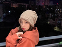 雪茜曼帽子女秋冬日系堆堆帽字母百搭加厚保暖針織毛線(xiàn)帽加絨包頭帽 曬單實(shí)拍圖
