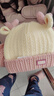 貝娜茜兒童帽子秋冬季寶寶男女男童女童可愛(ài)護耳保暖針織帽毛線(xiàn)帽加厚冬 小鹿角-粉色 帽子+圍巾 1-5歲（46-52CM） 曬單實(shí)拍圖