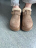 啄木鳥(niǎo)厚底毛毛勃肯鞋冬季新款加絨保暖小個(gè)子增高休閑防滑短筒雪地靴 卡其色【加絨保暖】 37 (235mm) 曬單實(shí)拍圖