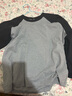 優(yōu)衣庫男裝女裝寬松插肩袖T恤/休閑長(cháng)袖上衣25秋冬新款484016 09 黑色 2XL /185/112C 曬單實(shí)拍圖