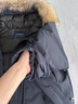 Teenie Weenie【何洛洛同款】2025新款男女同款工裝三防貉子毛保暖派克羽絨服 藏青 L (175) 曬單實(shí)拍圖