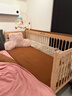 NORDICBABY北歐寶貝床邊加寬拼接床大人可睡嬰兒床實(shí)木板兒童床新生兒字母床 單床+空氣床墊 200*80cm 曬單實(shí)拍圖