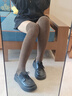 夢(mèng)娜長(cháng)筒襪女秋冬季加厚保暖中筒襪微壓顯瘦百搭過(guò)膝襪時(shí)尚大腿襪 毛圈過(guò)膝長(cháng)筒襪-深咖2 -成分不含綿羊毛 曬單實(shí)拍圖