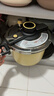 kims cook高壓鍋家用304不銹鋼燃氣電磁爐通用防爆壓力鍋 5.5L黃色 22cm 曬單實(shí)拍圖