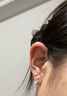 DAISY DREAM爆閃S形999足銀圓頭耳釘女獨特睡覺(jué)免摘耳環(huán)養耳洞螺絲擰扣耳飾品 【999銀】3mm雙圓頭鋯石耳釘 曬單實(shí)拍圖