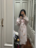 gelatopique25秋冬新品女睡裙晚安小熊滿(mǎn)印襯衫連衣裙PWFO254369 淺粉色 均碼 F 曬單實(shí)拍圖