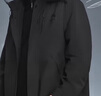 鴨鴨王一博同款冰殼沖鋒衣羽絨服男冬季新款三合一戶(hù)外三防情侶女外套 青光黑色 2XL /185 曬單實(shí)拍圖