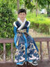 眺德高男童漢服飛魚(yú)服2026新款兒童古裝唐裝加厚拜年服小男孩冬季中國風(fēng) 男童唐裝漢服【藍色加絨（飛龍在天）】 140 曬單實(shí)拍圖
