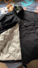 ROMON羽絨服男秋冬季潮流保暖工裝男士外套翻領(lǐng)行政夾克男裝2419黑色XL 曬單實(shí)拍圖