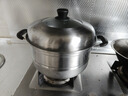 美的（Midea）蒸鍋不銹鋼三層蒸煮兩用湯鍋蒸魚(yú)饅頭包子家用蒸籠鍋蒸大閘蟹螃蟹 曬單實(shí)拍圖