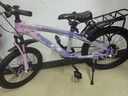 永久兒童自行車(chē)6-10-15歲以上中大童變速減震山地車(chē)單車(chē)賽車(chē)男女孩 輻條-粉紫【減震碟剎/整車(chē)發(fā)貨】 20寸單速【適合130-155cm】 曬單實(shí)拍圖