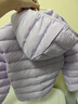 優(yōu)衣庫童裝男女童PUFFTECH空氣棉服可機洗連帽外套排骨棉服478123 71 淺藍紫色 130 曬單實(shí)拍圖