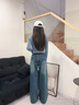 美麗衣櫥（BEAUTIFUL WARDROBE）美式復古闊腿牛仔褲女2025秋季新款寬松顯瘦松弛感拖地微喇直筒褲 曬單實(shí)拍圖