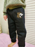 巴布豆男童加絨褲兒童冬裝2025年新款舒適羊羔絨加厚衛褲帥氣百搭童裝 黑 巴布招牌棕X 110 曬單實(shí)拍圖