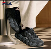 斐樂(lè )（FILA）男鞋可頌面包鞋老爹鞋運動(dòng)鞋秋新款厚底休閑鞋 黑/影黑灰-BC 42 曬單實(shí)拍圖