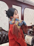 恒源祥圍巾女冬季2025新款韓版馬海毛圍巾加厚保暖長(cháng)款圍巾女學(xué)生款式 117楓葉焦糖[加厚升級面料] 曬單實(shí)拍圖