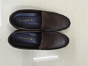 紅蜻蜓牛皮男鞋套腳皮鞋男商務(wù)休閑鞋男爸爸樂(lè )福單鞋 WTA214152 棕色 39 曬單實(shí)拍圖
