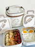 史努比史努比316不銹鋼便攜保溫飯盒上班族大容量微波爐加熱學(xué)生女餐盒 乳白色2層1.4L 曬單實(shí)拍圖