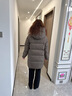 鴨鴨（YAYA）品牌正品媽媽鵝絨服中長(cháng)款2025新款中老年女裝冬季羽絨厚外套 咖色 L (建議90-105斤) 曬單實(shí)拍圖