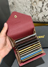 banyanu荔枝紋頭層牛皮卡包女新款時(shí)尚小巧便攜防盜刷消磁真皮駕駛證卡夾 酒紅色 曬單實(shí)拍圖