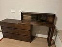 源氏木語(yǔ)實(shí)木化妝桌伸縮梳妝臺(北美黑胡桃木)1.2米L桌+1.2米六斗柜+上架 曬單實(shí)拍圖
