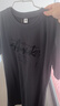 皮爾卡丹（pierre cardin）2025棉長(cháng)袖長(cháng)裙寬松休閑過(guò)膝t恤裙簡(jiǎn)約中長(cháng)款連衣裙女顯瘦春秋 灰色(黑-AWKG字母) XL 120-140斤 曬單實(shí)拍圖