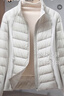 雅鹿2025新款輕薄羽絨服女時(shí)尚休閑修身百搭運動(dòng)冬季瑜伽短款內膽外套 米色 XL 建議105-120斤 曬單實(shí)拍圖