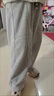 女童褲子外穿2025新款大童女孩初中生秋季闊腿褲秋冬加絨運動(dòng)衛褲 灰色加絨款 150 cm 建議身高145cm左右 曬單實(shí)拍圖
