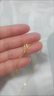 百年老鳯祥  金包銀項鏈女款素鏈子18K金鏈鎖骨鏈毛衣無(wú)吊墜首飾 雙水波鏈45cm 曬單實(shí)拍圖
