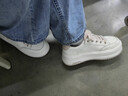 他她棉花糖厚底板鞋女鞋輕便透氣增高小白鞋女DWBX7CM4 米白/粉 36 曬單實(shí)拍圖