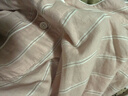 無(wú)印良品（MUJI）女式 無(wú)側縫雙層紗織 睡衣 家居服套裝  粉紅色條紋5A L 曬單實(shí)拍圖