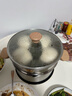 蘇泊爾（SUPOR）嬰童級316L不銹鋼湯鍋 燃氣灶電磁爐通用 加厚煮鍋煮面煮粥燉鍋 【帶蒸格】直徑 24cm 曬單實(shí)拍圖