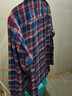 老人頭（LAORENTOU）經(jīng)典款加厚純棉格子長(cháng)袖襯衫中青年男士秋季 IF-25143藍紅格 L 推薦125-140斤 曬單實(shí)拍圖