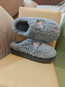 大嘴猴2025冬季新款棉拖鞋男士毛毛絨保暖居家用防滑情侶棉拖女款 灰色【正品保障】 42-43 【標準碼】 曬單實(shí)拍圖