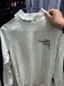 左西男童半高領(lǐng)加厚T恤2025款冬季兒童撞色保暖舒適打底衫 白色 150 曬單實(shí)拍圖