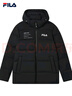 斐樂(lè )（FILA） 羽絨服男裝冬季保暖連帽運動(dòng)休閑長(cháng)袖加厚外套開(kāi)衫男裝上衣 正黑色-BK L 175/96A 曬單實(shí)拍圖