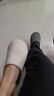 潔麗雅買(mǎi)一送一靜音拖鞋女一對情侶秋冬季室內家居防滑防臭軟底棉拖鞋男 奶咖+深灰 38-39 女+42-43男 曬單實(shí)拍圖