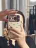 米向簡(jiǎn)約波點(diǎn)小狗iphone17蘋(píng)果15手機殼16pro小熊掛鏈11全包X適用蘋(píng)果 米白 黑色波點(diǎn)狗【光油】 17pro 曬單實(shí)拍圖