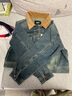 森馬（Semir）森柔牛仔|牛仔外套女短款翻領(lǐng)做舊秋夾克小個(gè)子街頭103524108001 曬單實(shí)拍圖